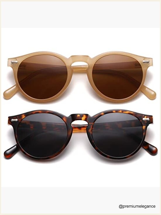 Vintage Polarized Round Retro Classic Sunglasses UV400 Protection Unisex main image 5